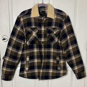 Le 31 Fleece lined check flannel over shirt Shacket size Small overshirt